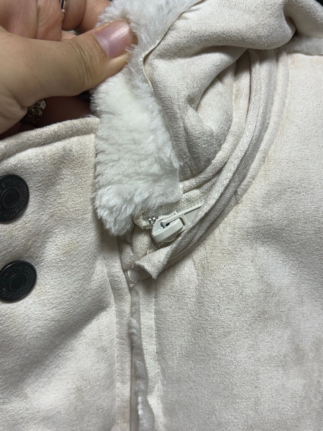 In the attic 후드 무스탕 아이보리 상품이미지5