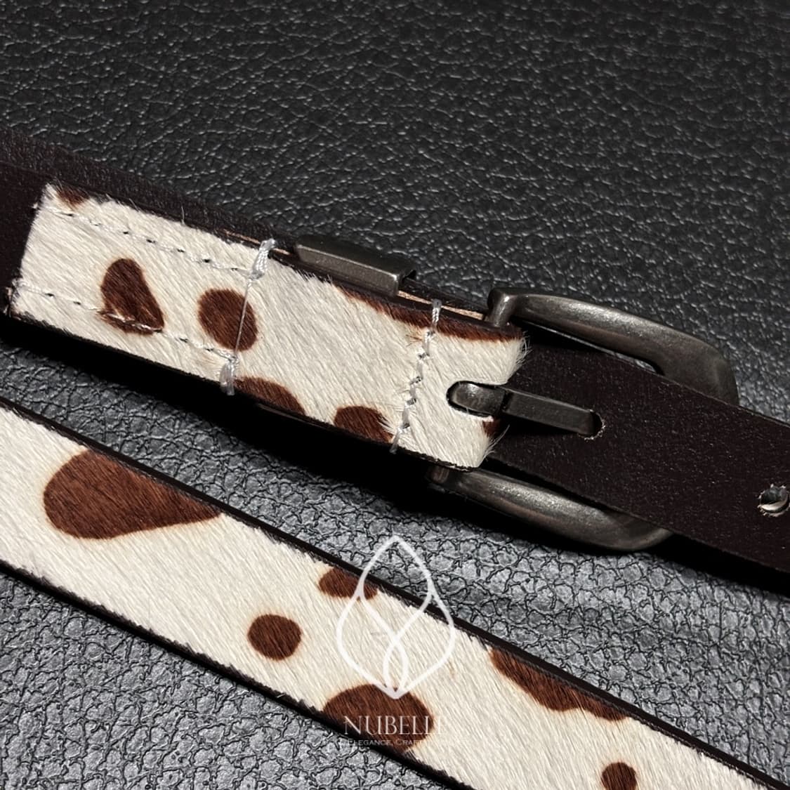 🌗 Cow hair western belt / 카우 웨스턴 소가죽 벨트 상품이미지9