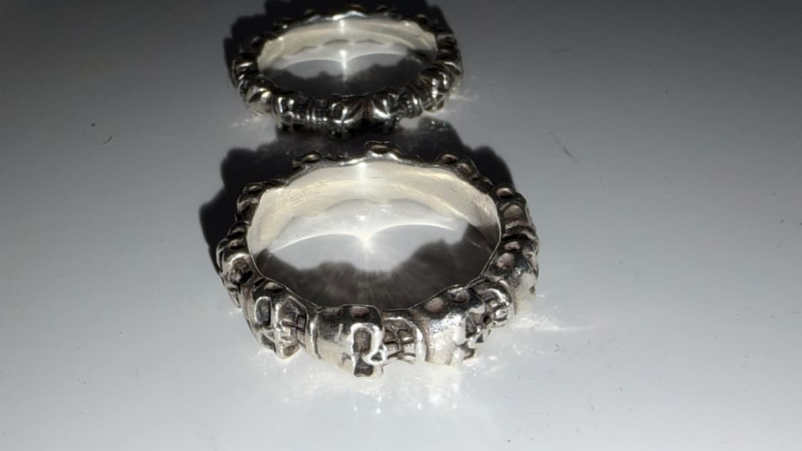 일괄) 925실버 해골반지 핸드메이드 상품이미지2