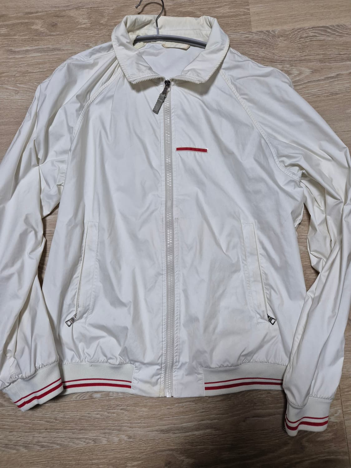 프라다 스포츠 나일론 집업자켓 화이트 상품이미지1