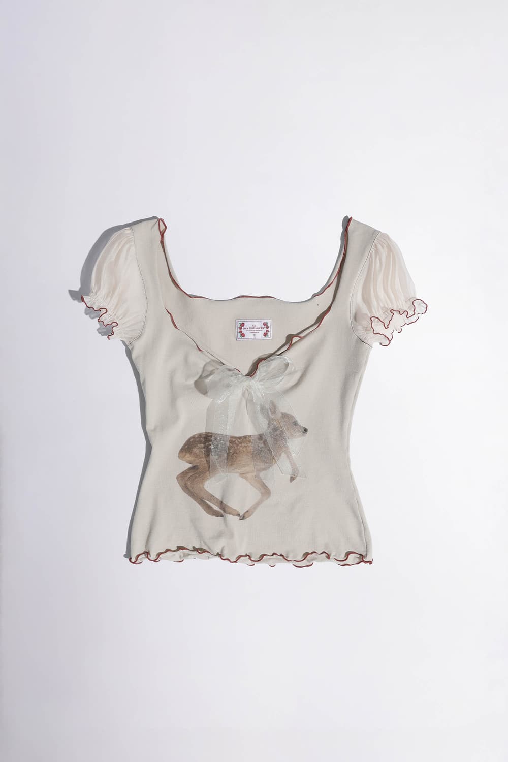 새상품) 스컬프터 반팔 퍼프 슬리브탑 상품이미지1