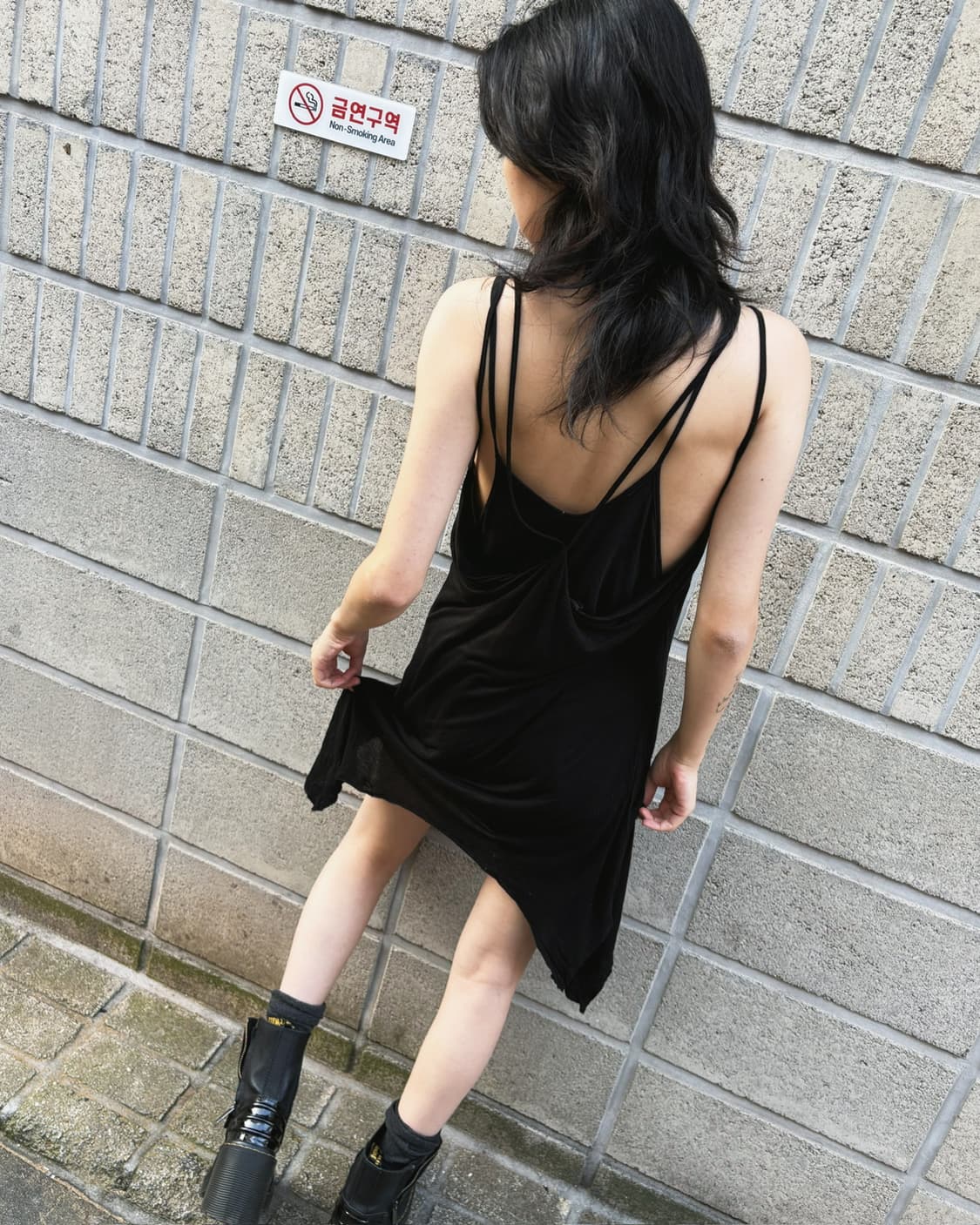 LGB 스트랩 슬리브리스 디테일 원피스 상품이미지3