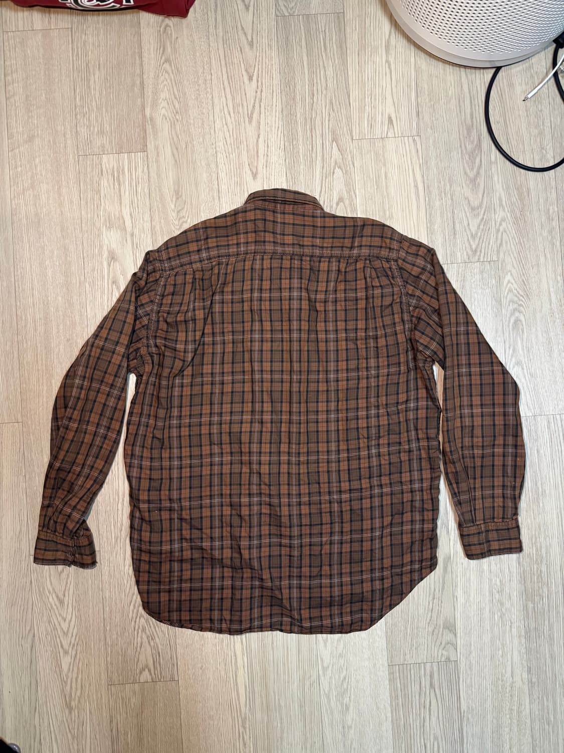 꼼데가르송 옴므 90s 체크 셔츠 브라운 상품이미지8