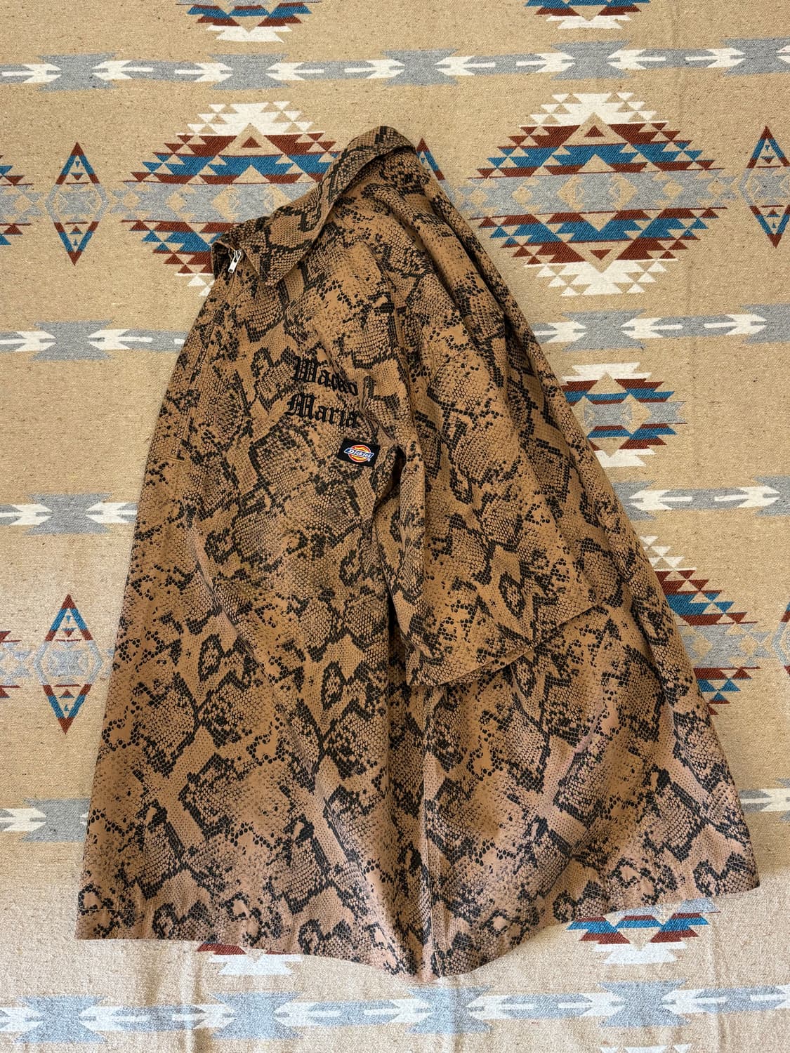 [S][100] 와코마리아 x 디키즈 하프집업 워크셔츠 파이톤  상품이미지7