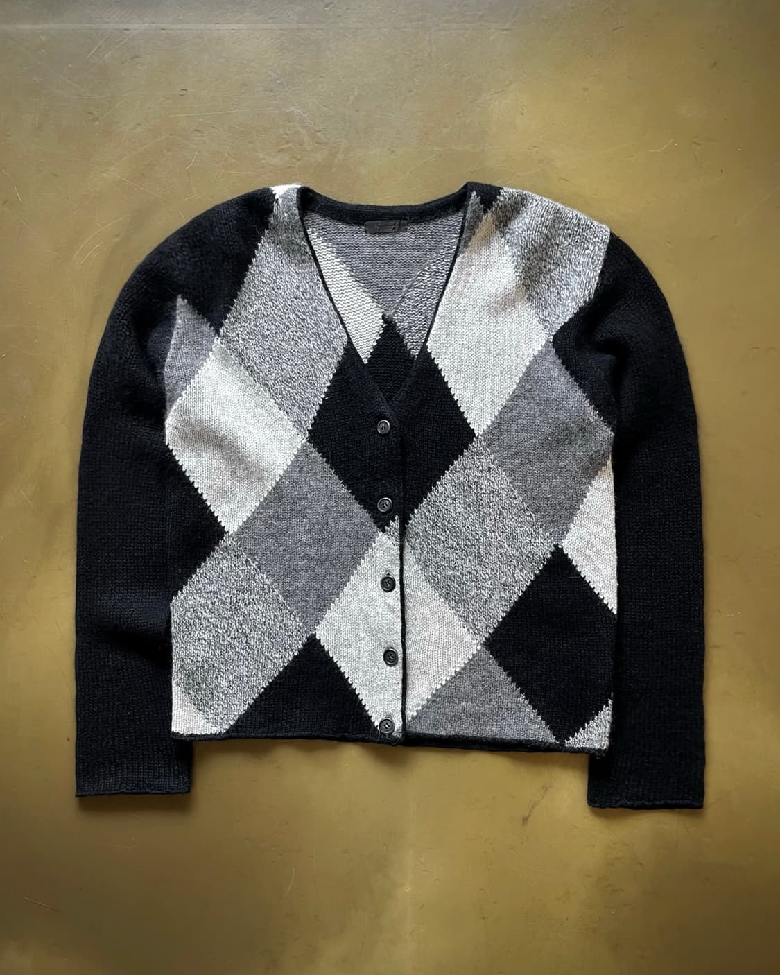 KIYOKO TAKASE Argyle Wool Knit Cardigan 상품이미지3