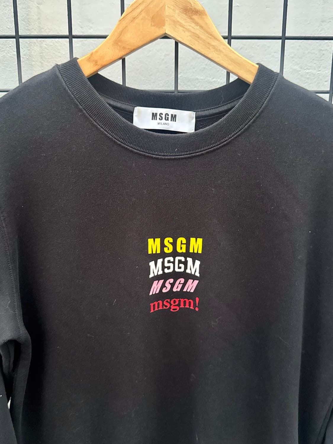 MSGM 로고 맨투맨 (black) 상품이미지4