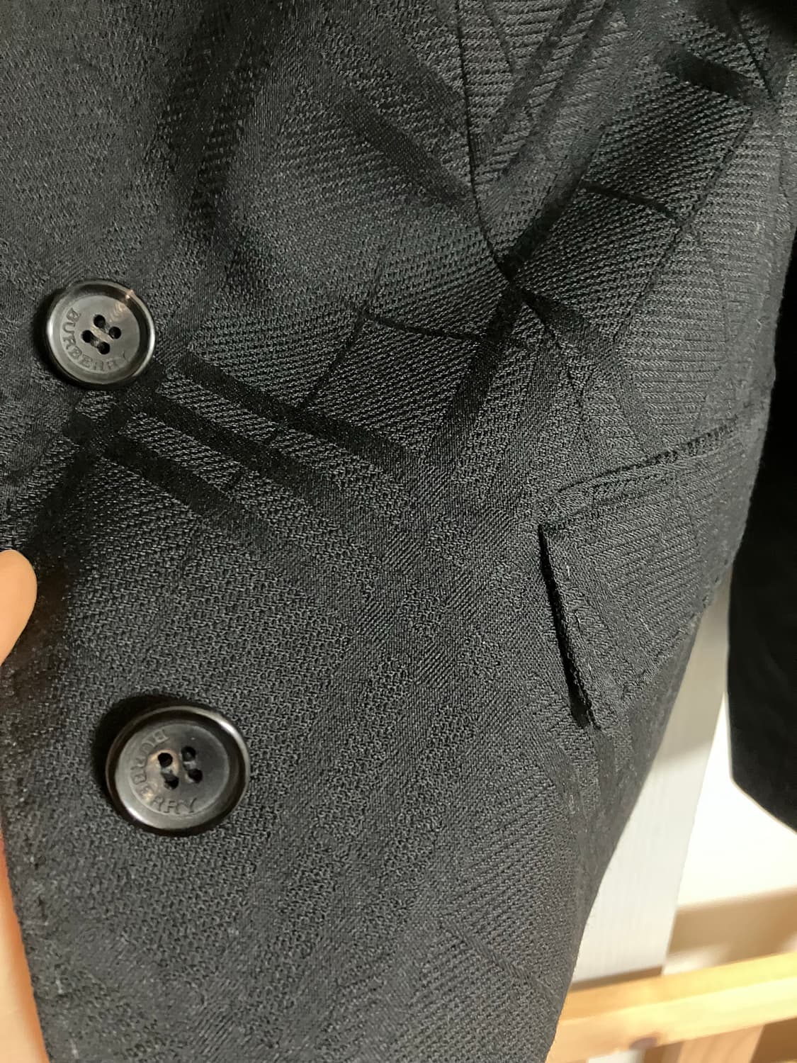 버버리 블랙 체크 자켓 상품이미지3