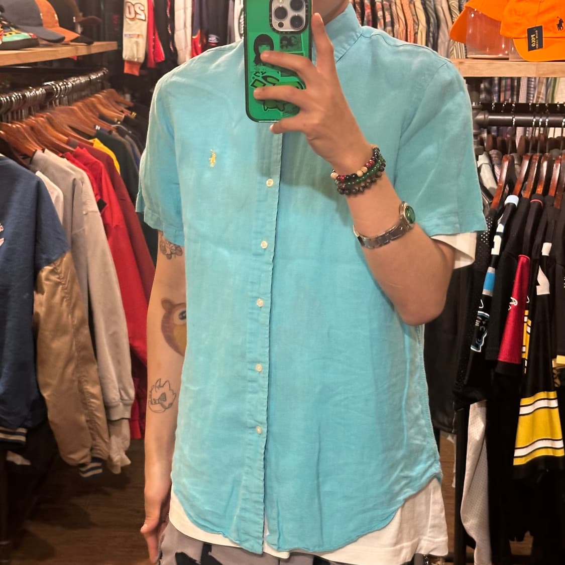 [HI] 폴로 랄프로렌 반팔 셔츠 스카이블루 상품이미지3