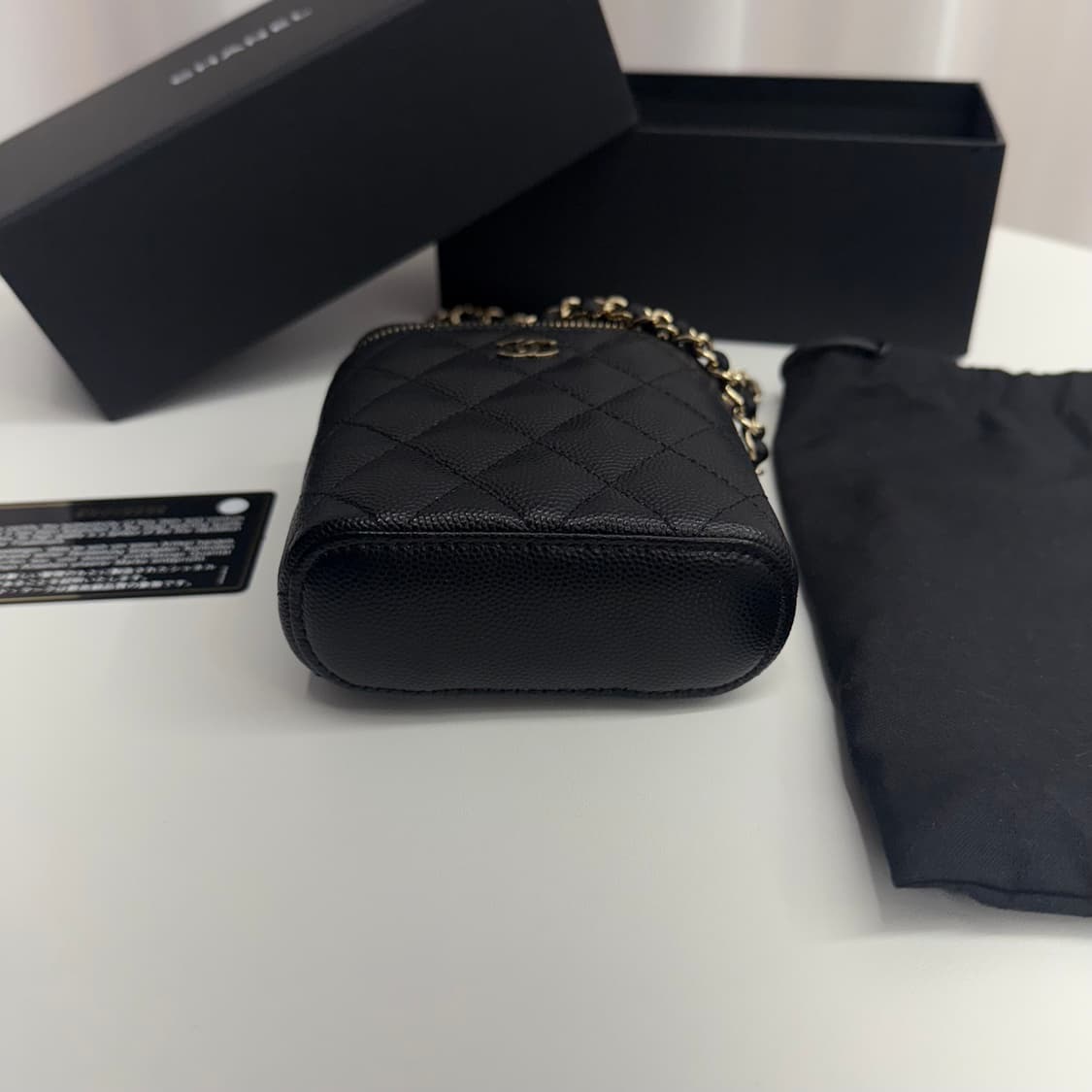 [정품] 샤넬 베니티 체인 크로스백 캐비어 블랙 상품이미지7