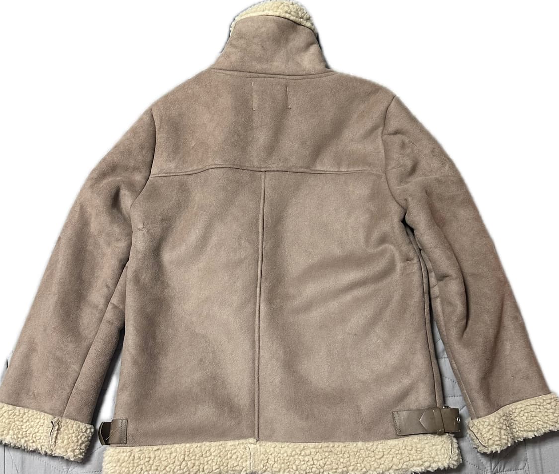 Stylish brown 하이넥 무스탕 상품이미지2