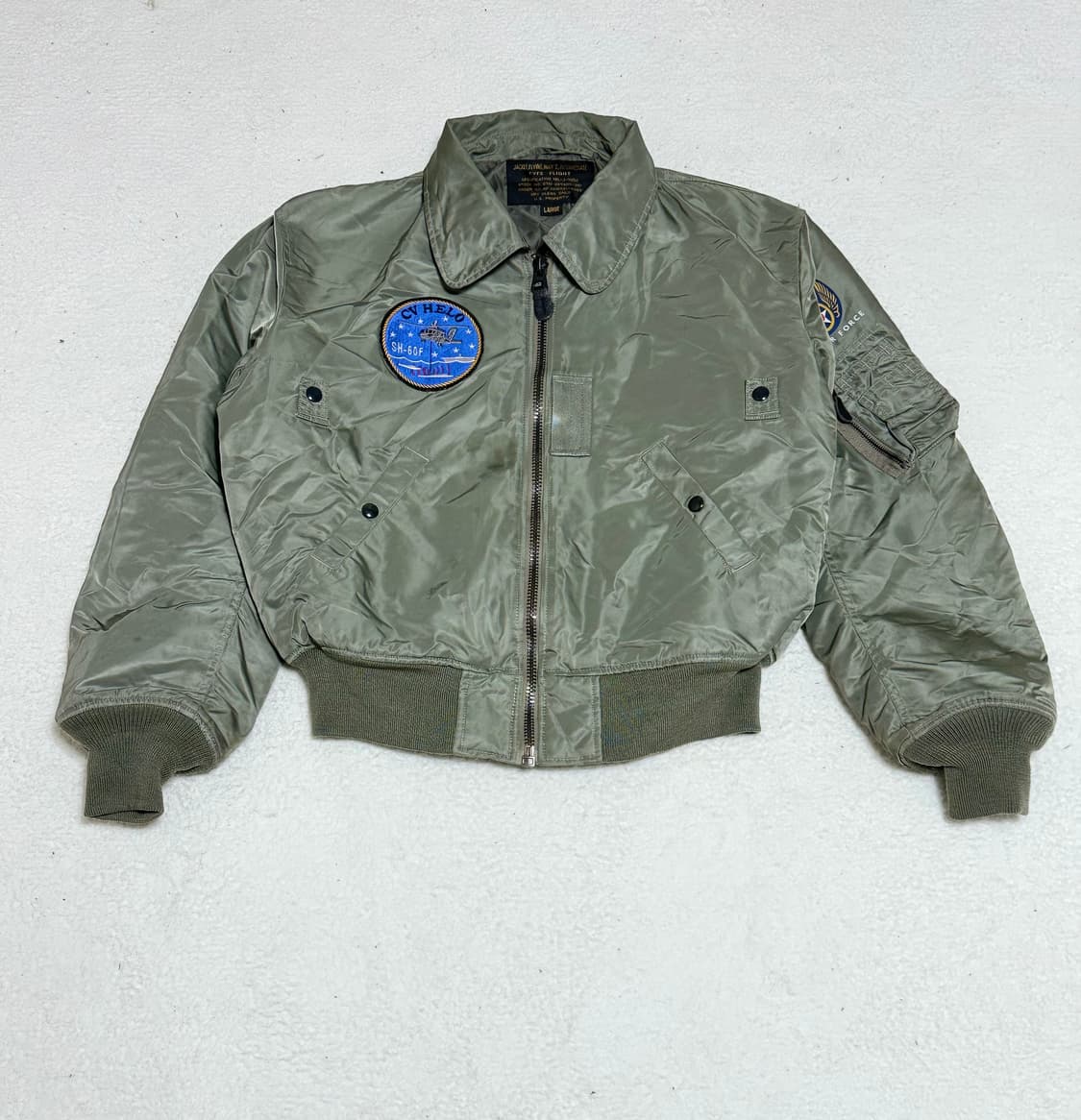 항공 MA-1 항공점퍼 카키 L 사이즈 상품이미지1