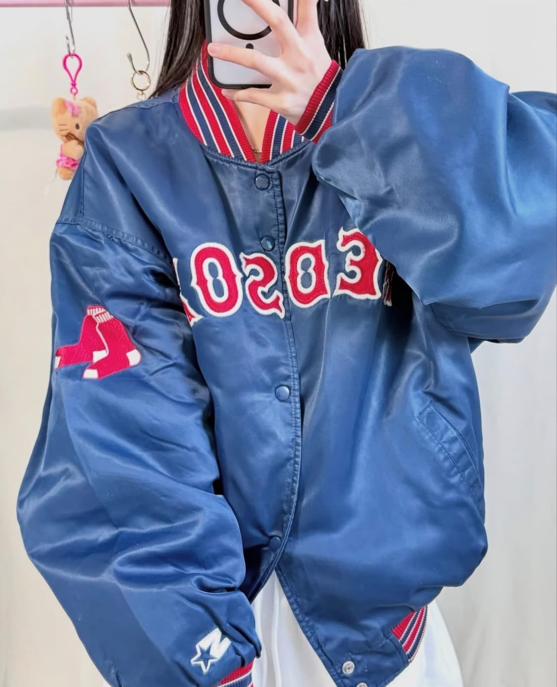 레드삭스 빈티지 바시티 상품이미지4