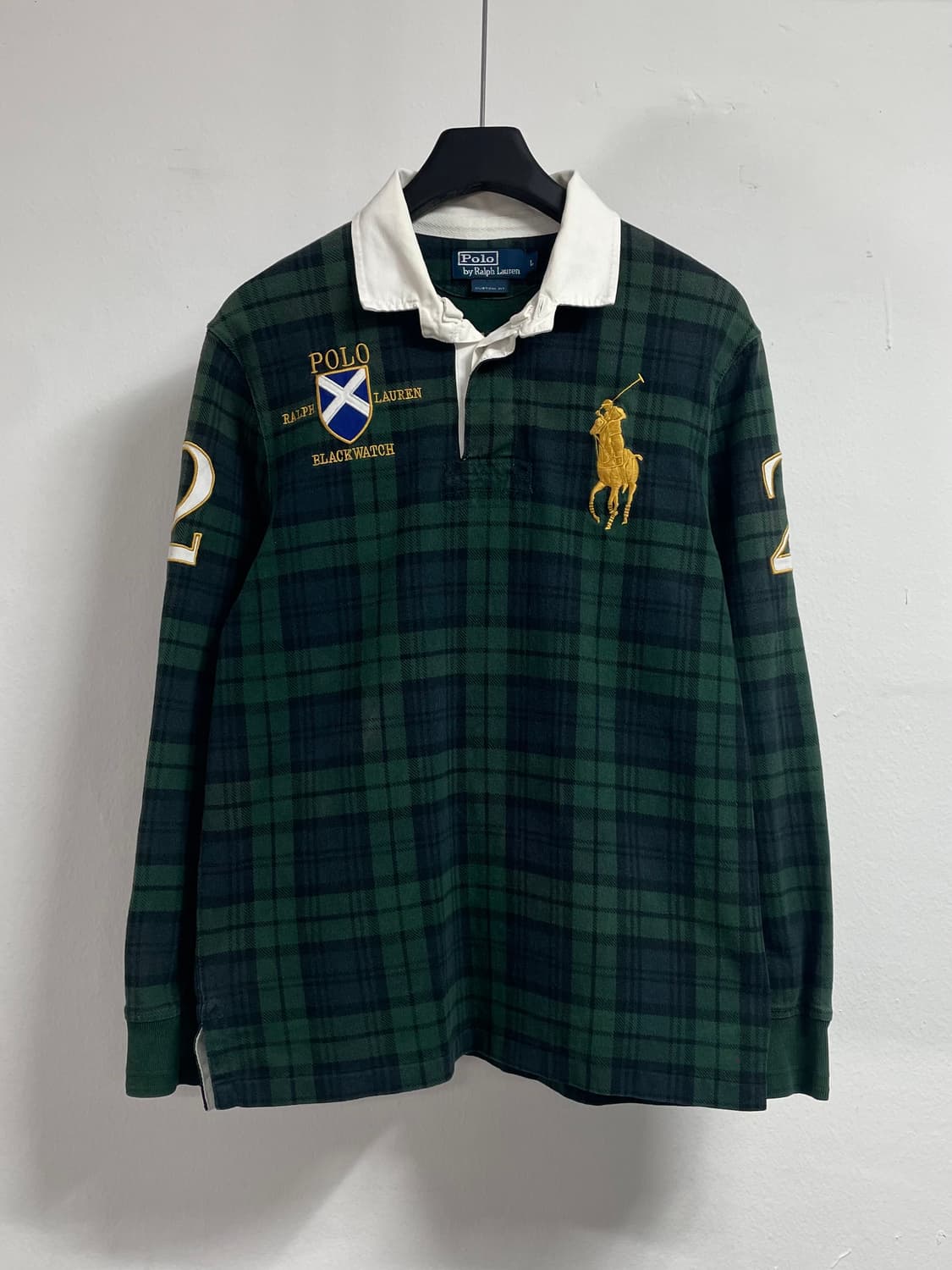  폴로 랄프로렌 빅포니 블랙와치 pk 럭비 카라긴팔티 (on.262) 상품이미지1