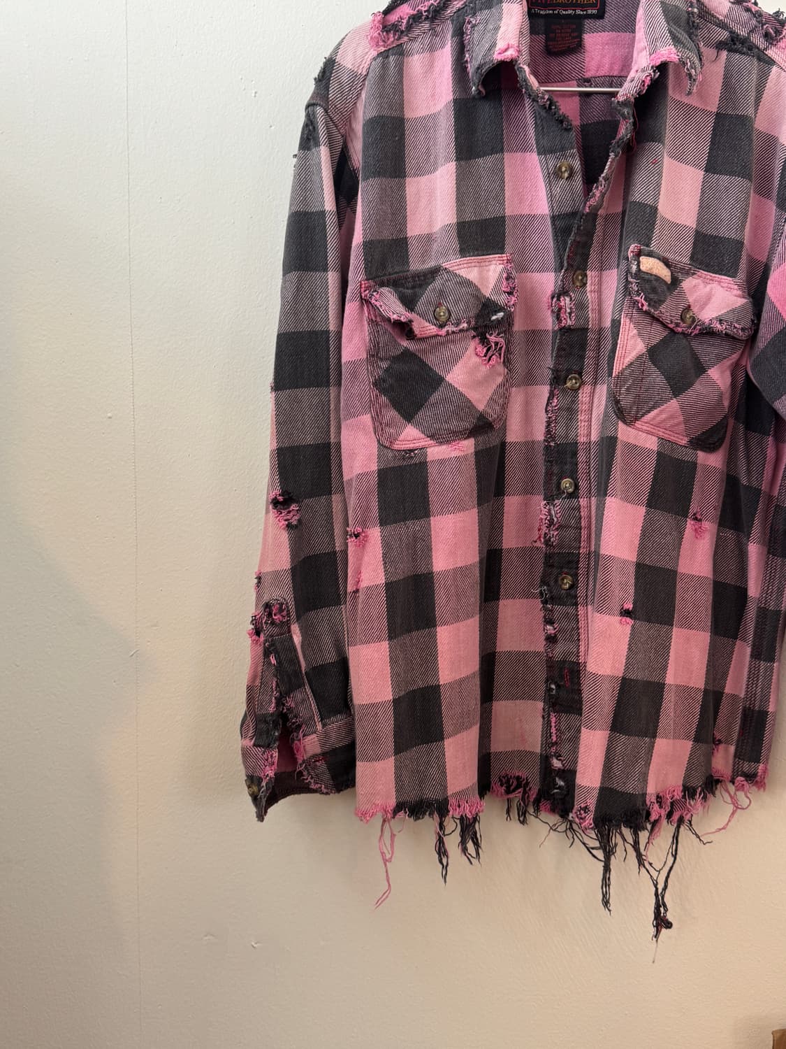 Hard faded 00s flannel button up shirt 상품이미지4