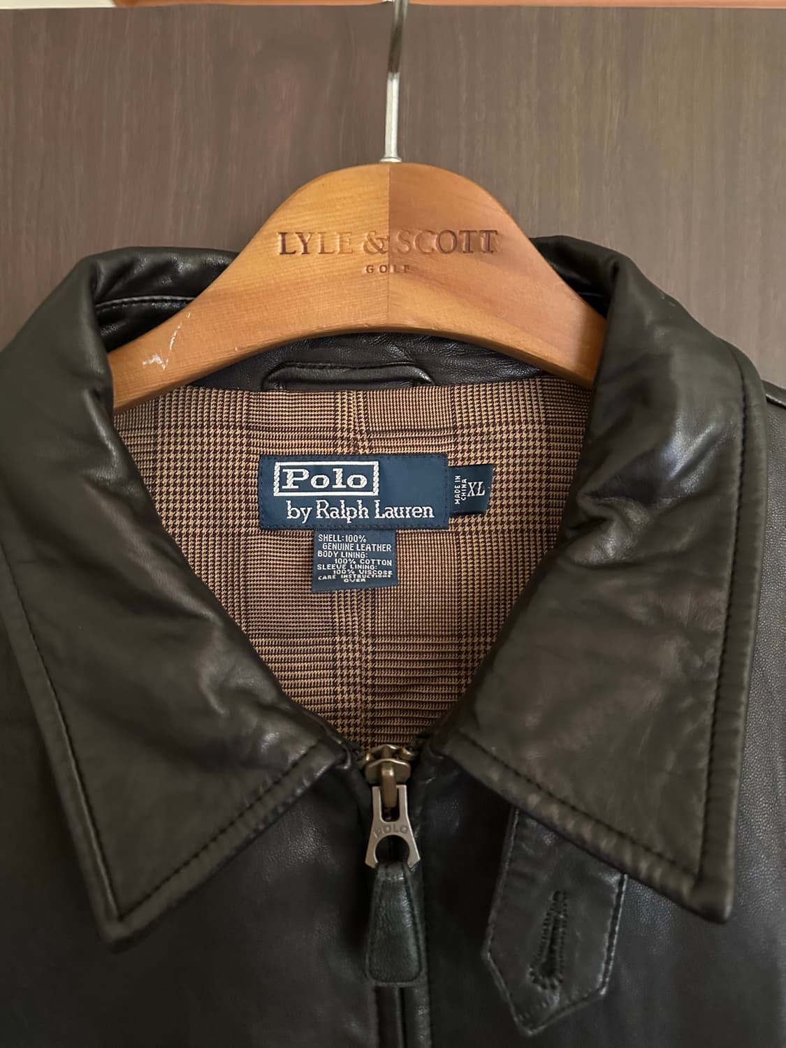 폴로 랄프로렌 90S 가죽 자켓 XL 블랙 (105-110) 상품이미지4