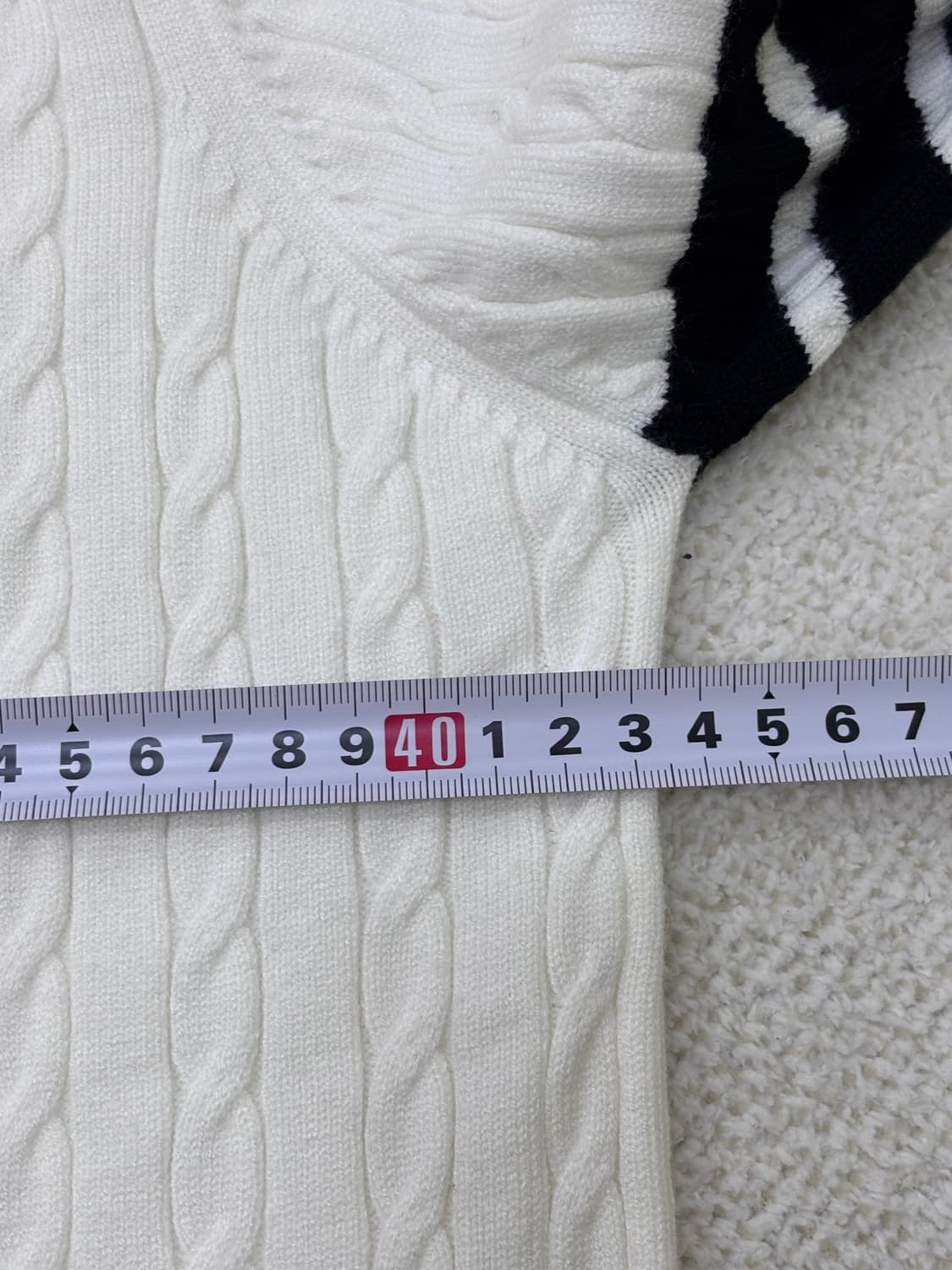 실측확인 빈티지 케이블 스웨터 0305E 상품이미지5