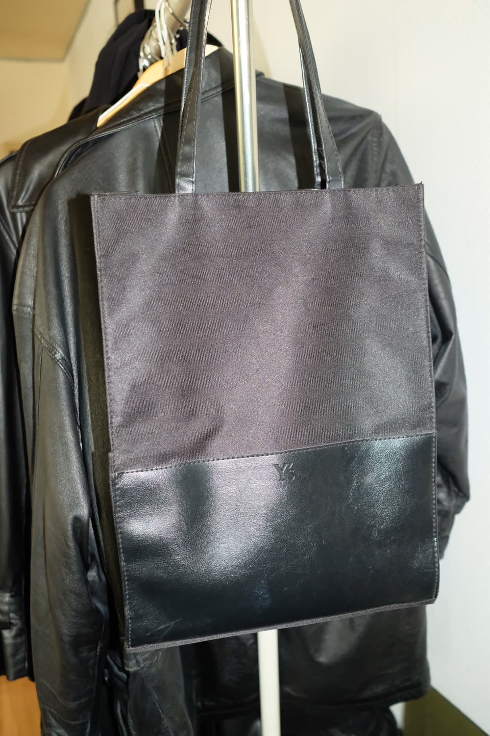 Y’s Leather Panel Nylon Tote Bag 상품이미지2