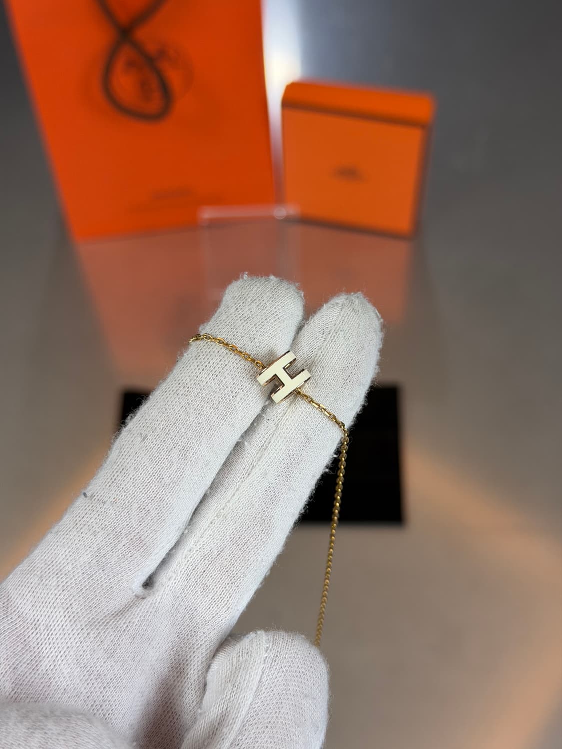 [리오브] 에르메스 미니 팝아슈 블랑 펜던트 목걸이 상품이미지2