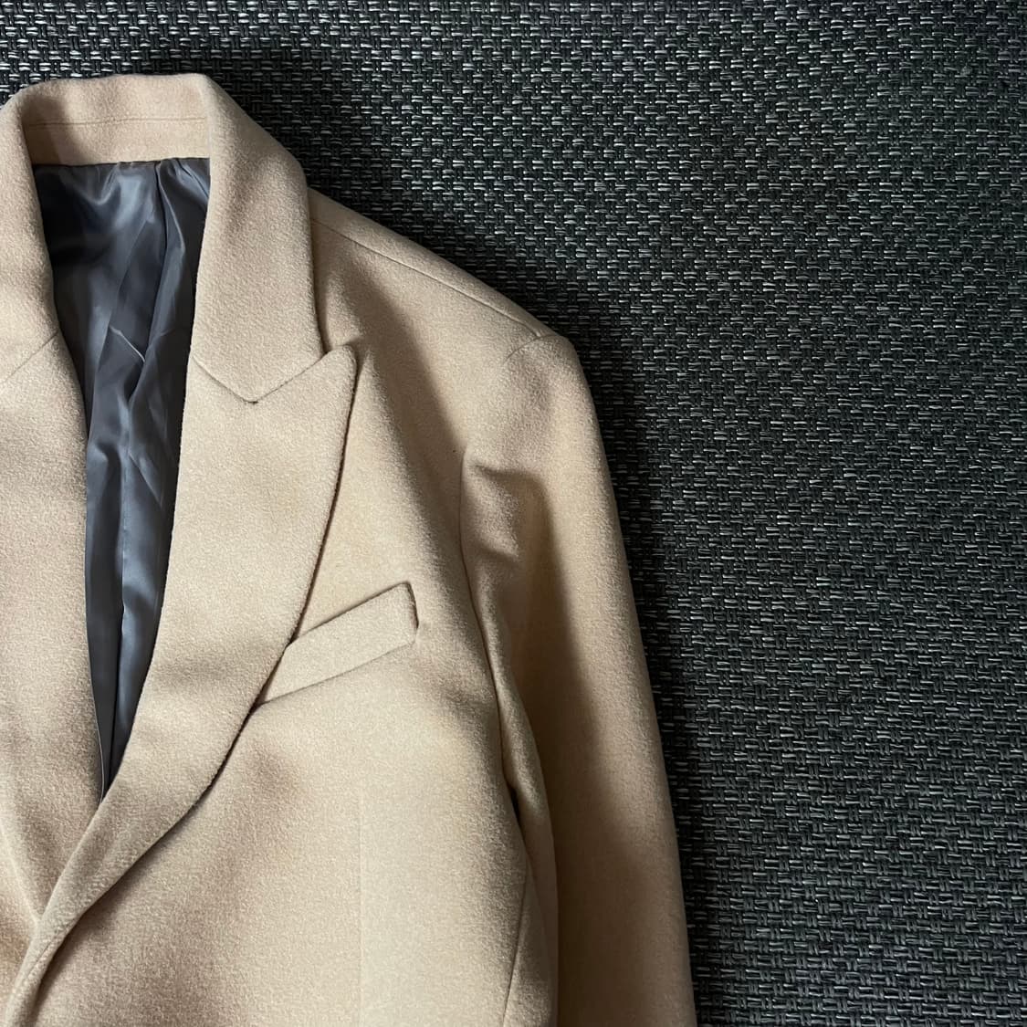 에잇세컨즈 연베이지 롱 싱글 코트 M 상품이미지3