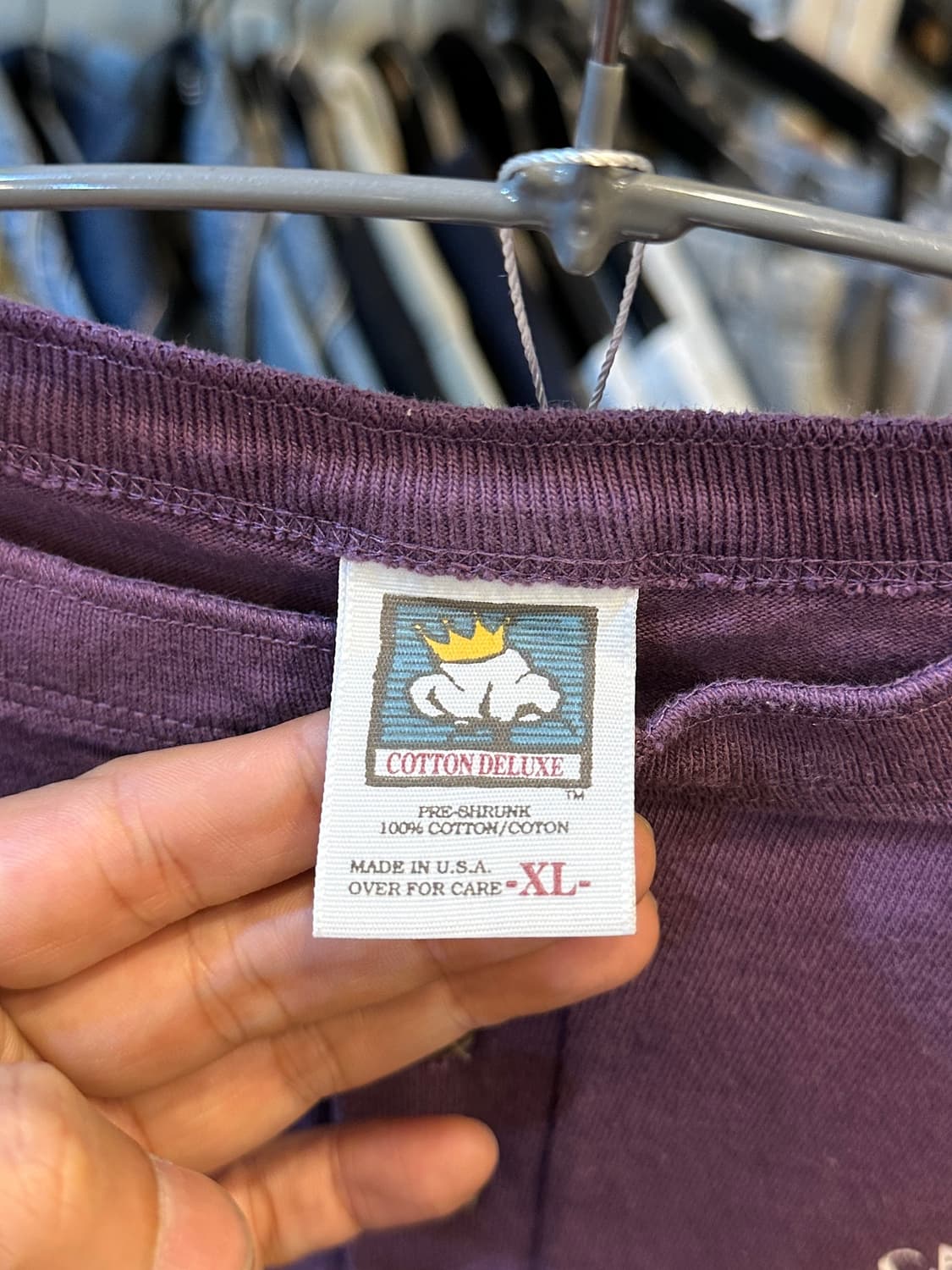 90s Made in USA Anvil 헨리넥 소프트볼 빈티지 반팔 XL 상품이미지4