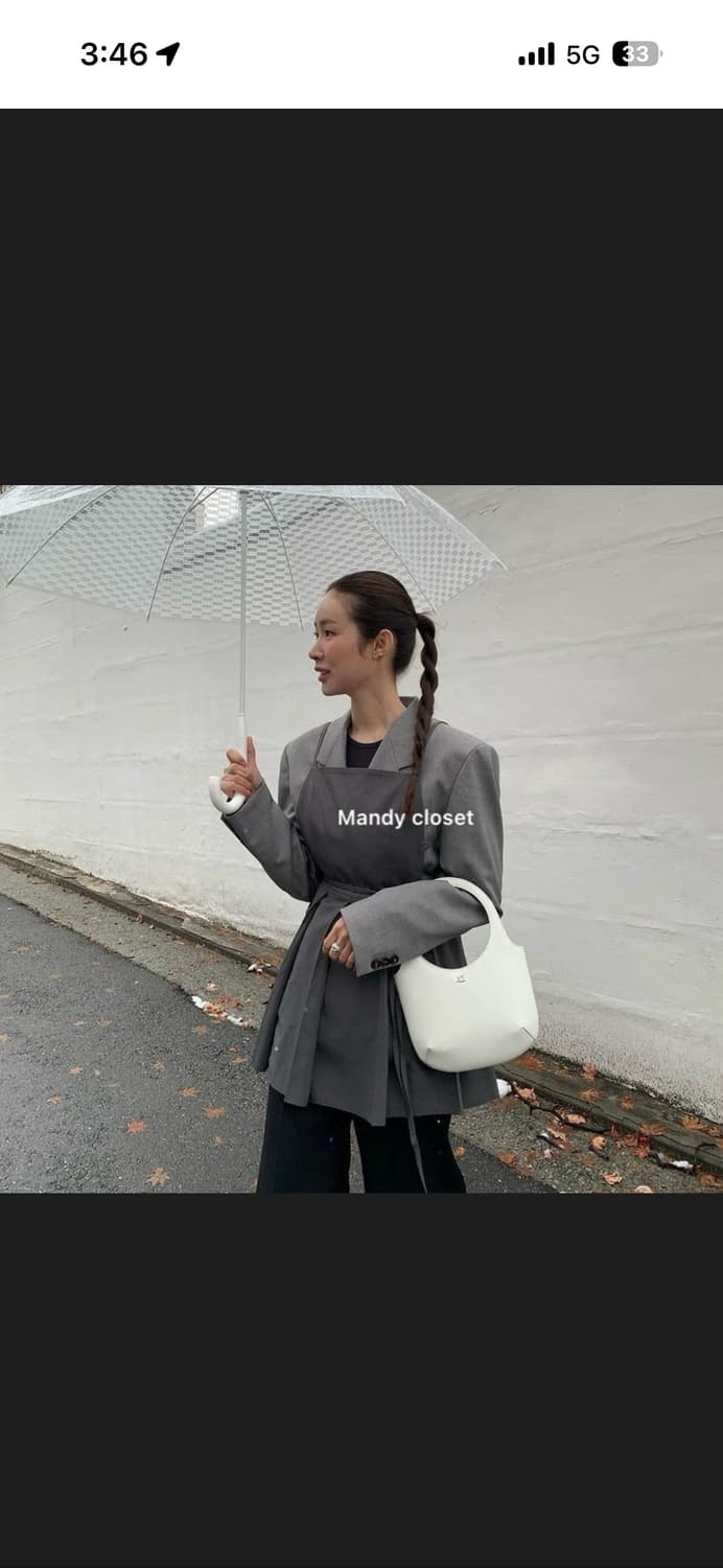 로우클래식 플리츠 원피스 차정원 착용 상품이미지1