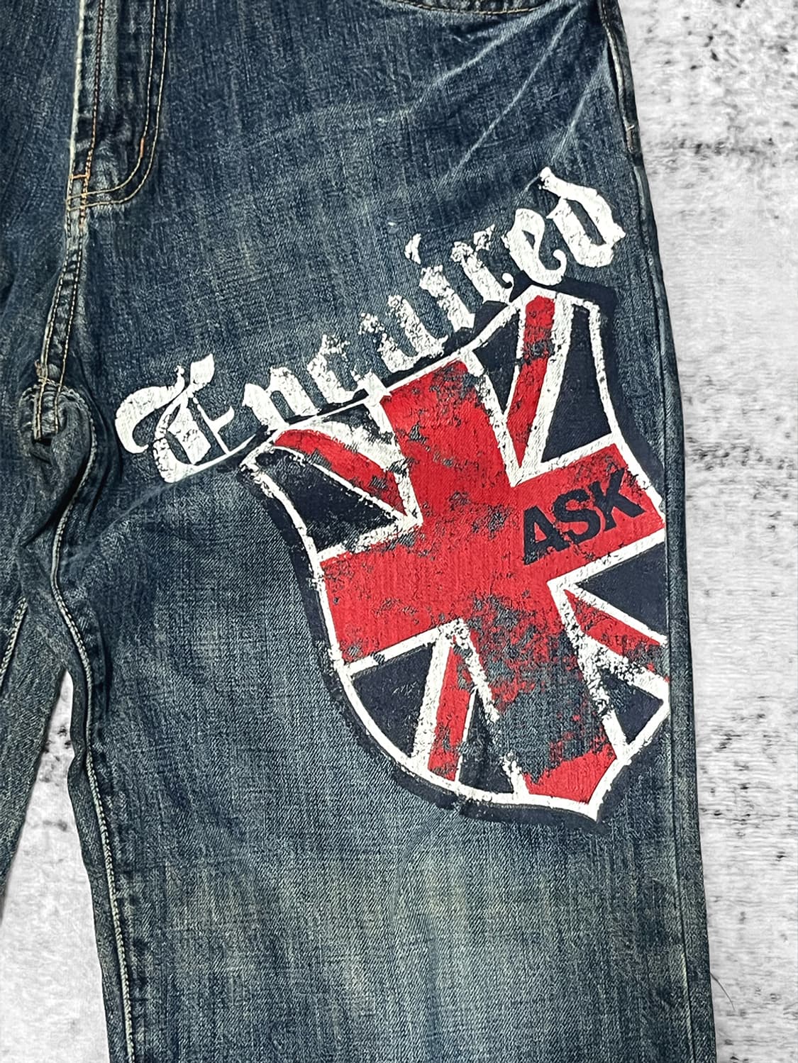 (ask) y2k punk graphic denim  상품이미지4