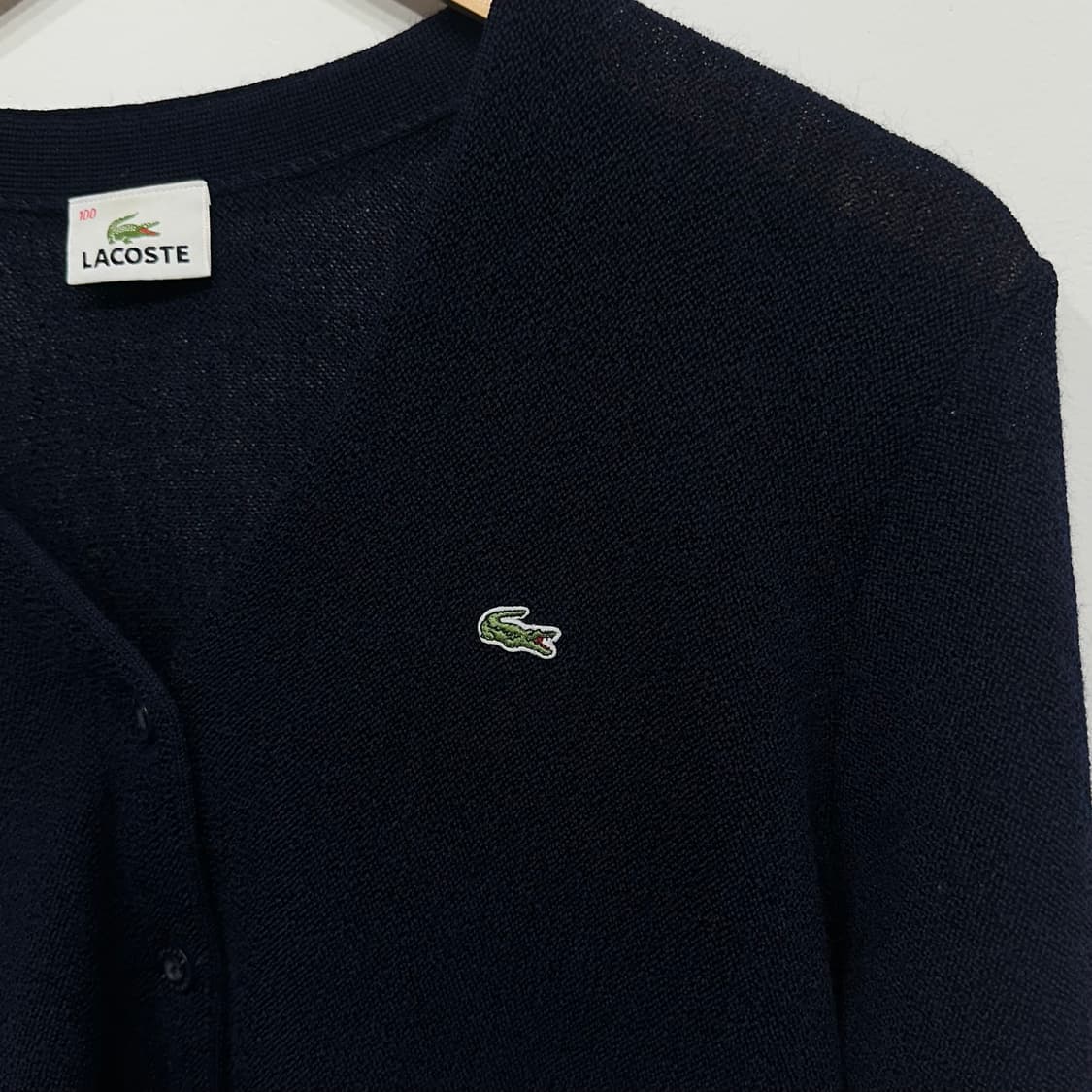 라코스테 lacoste 네이비 브이넥 모 가디건 상품이미지4