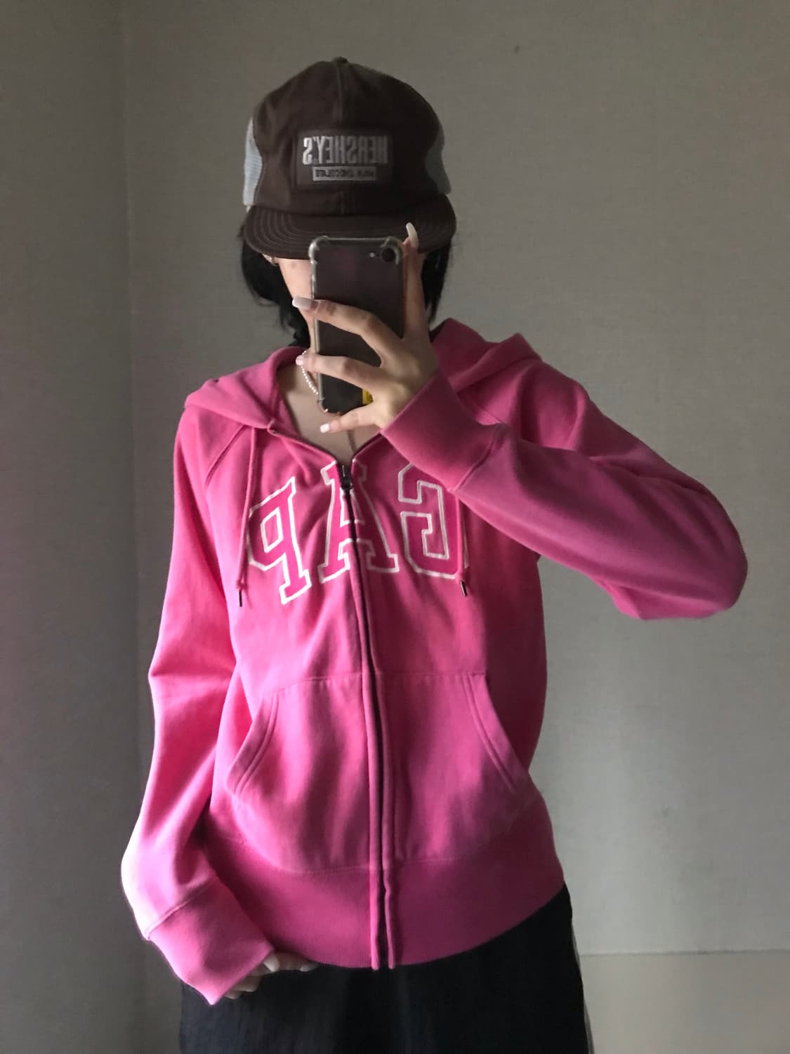 갭 핑크 후드집업 상품이미지1