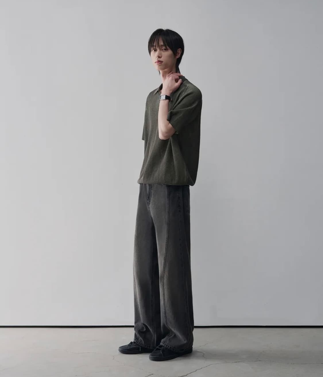 아워데이즈 웨이비 커브드 와이드 데님 팬츠 상품이미지7