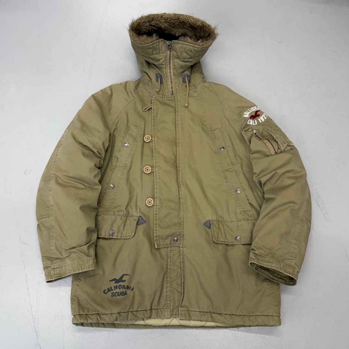 홀리스터 Y2K 퍼 하이넥 밀리터리 야상 자켓 상품이미지2