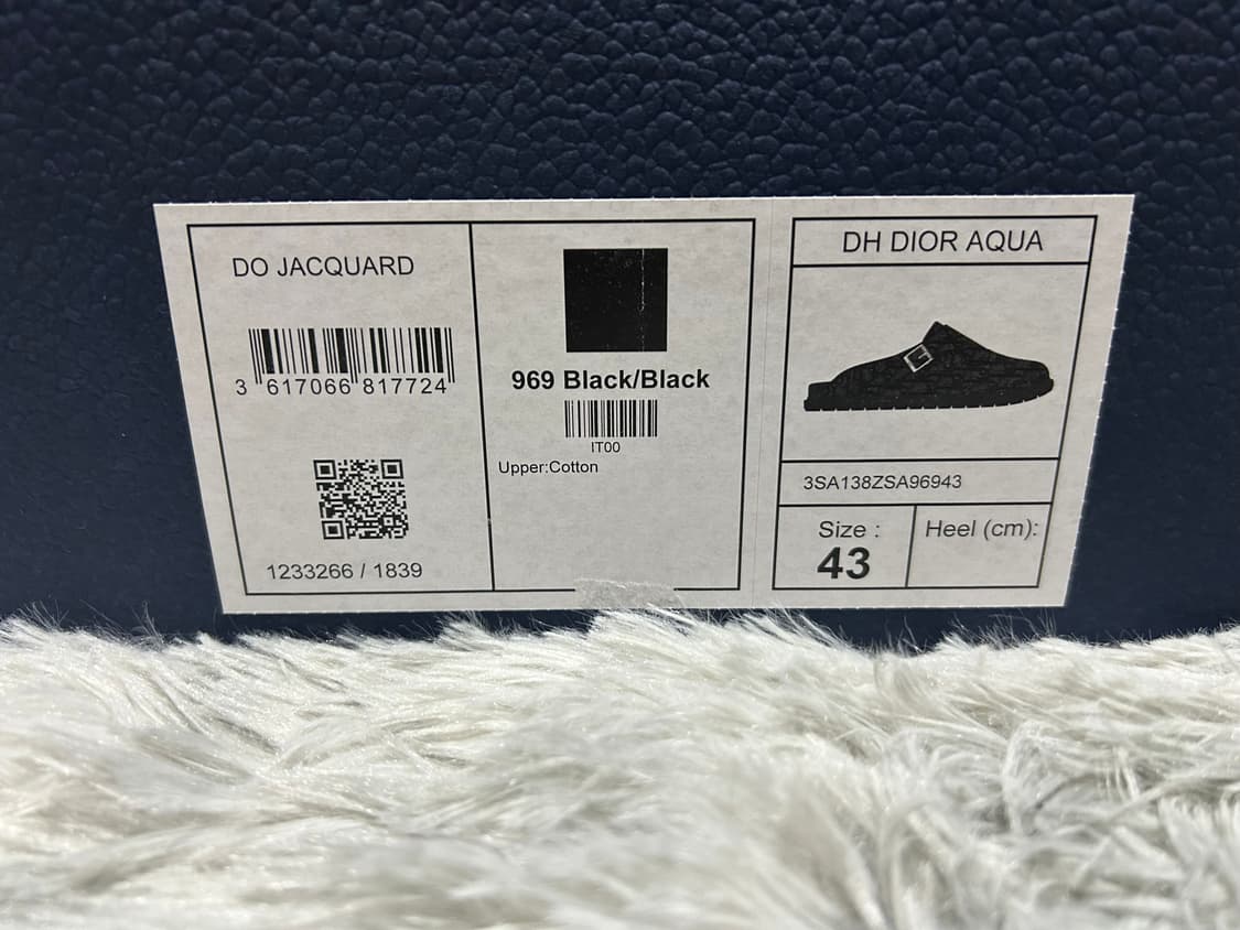 25SS 디올 아쿠아뮬 슬리퍼 43 블랙 상품이미지8