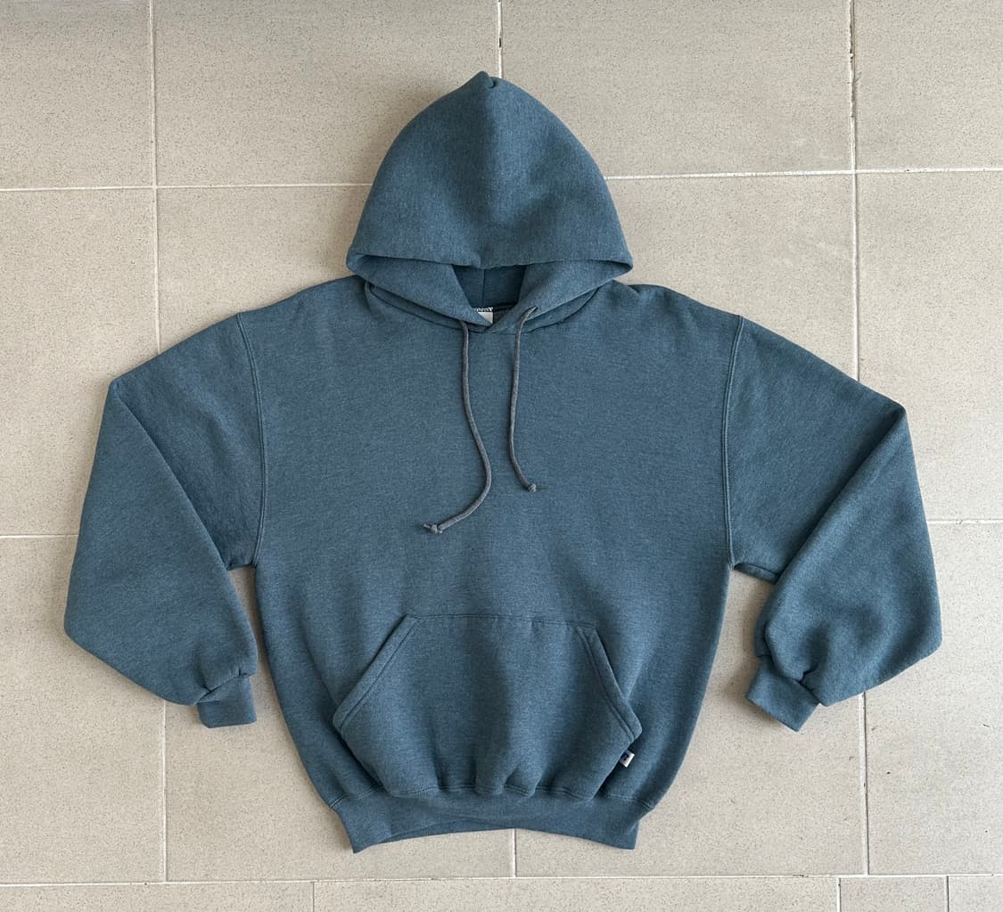 90s 빈티지 러셀 후드 블루그레이 M 상품이미지1