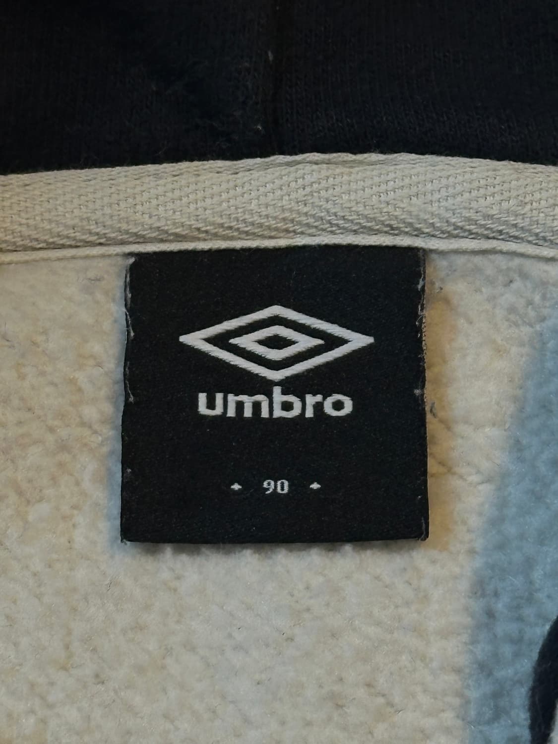엄브로 UMBRO 기모 레터링 후드티 아이보리 상품이미지4