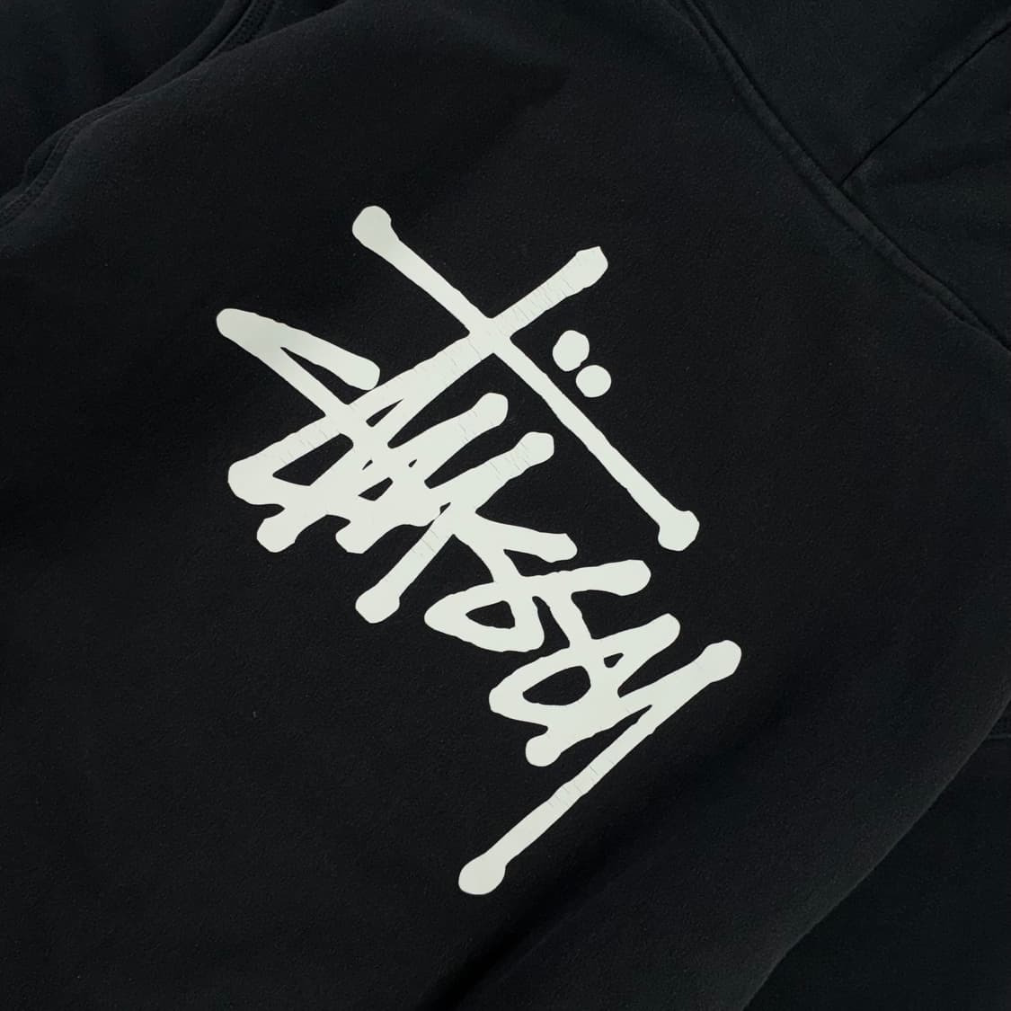 Stussy  스투시 베이직 스탁로고 블랙 후드티  상품이미지5