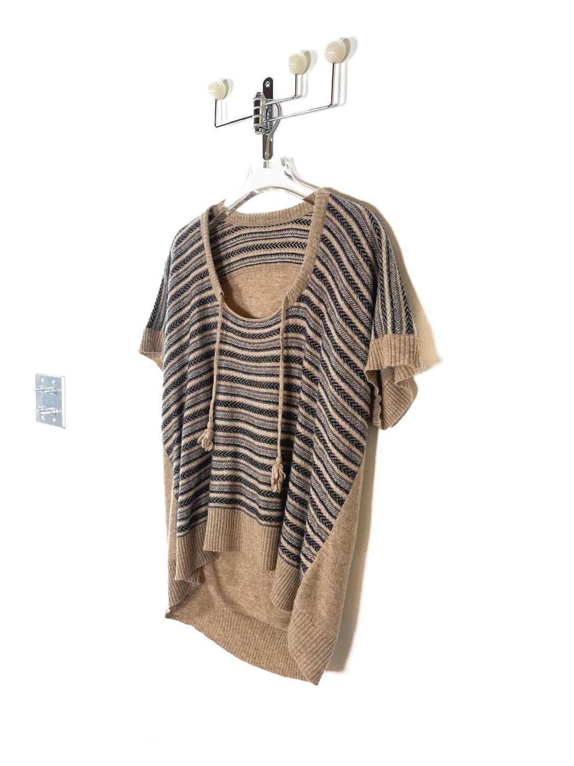 빈티지 울 블렌드 레이어드 반팔 니트 상품이미지4