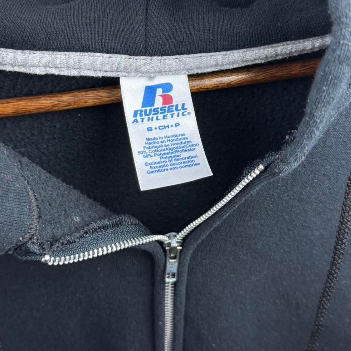 00s 러셀 애슬레틱 후드집업 블랙 상품이미지2