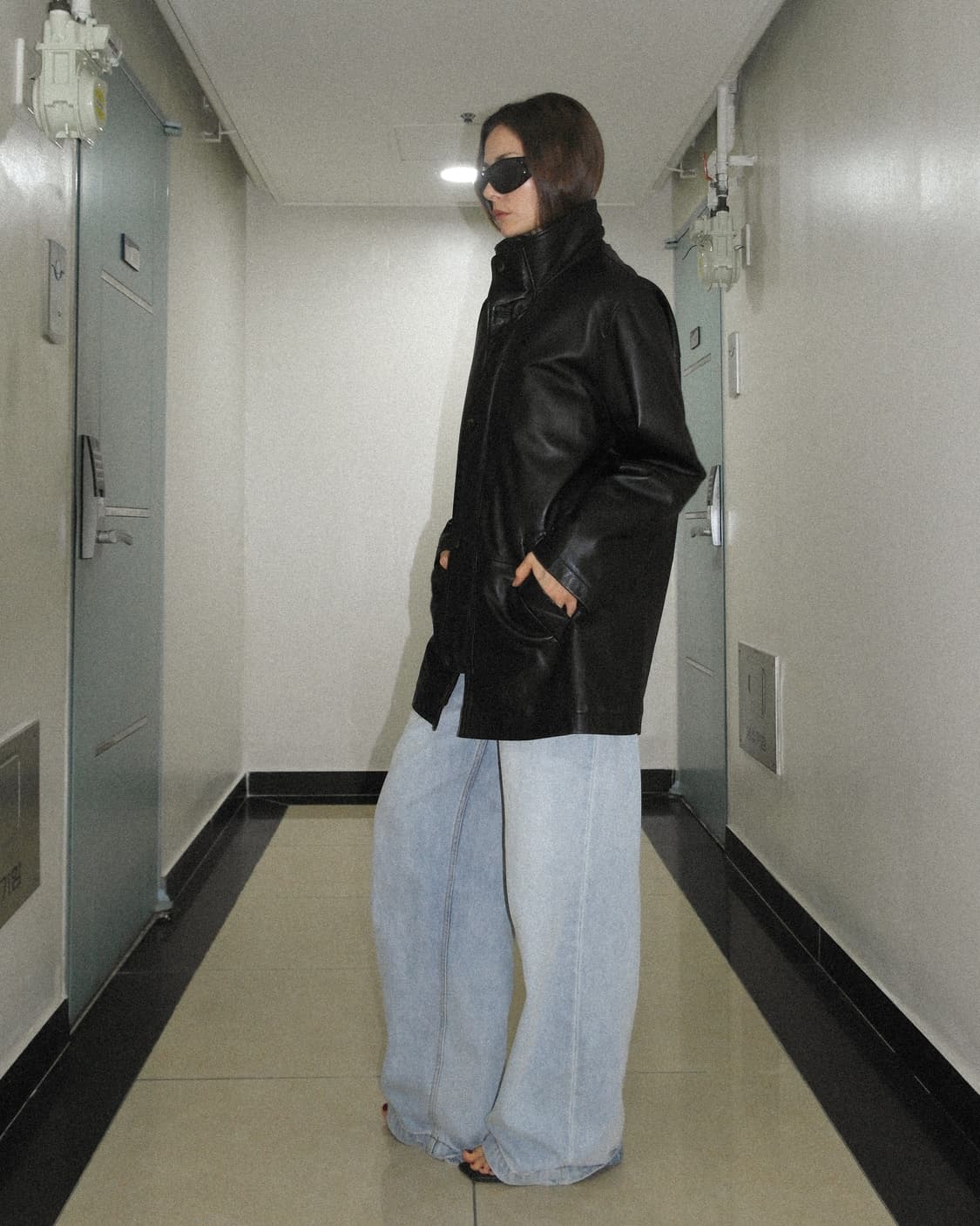 빈티지 오버사이즈 양가죽 자켓  상품이미지2