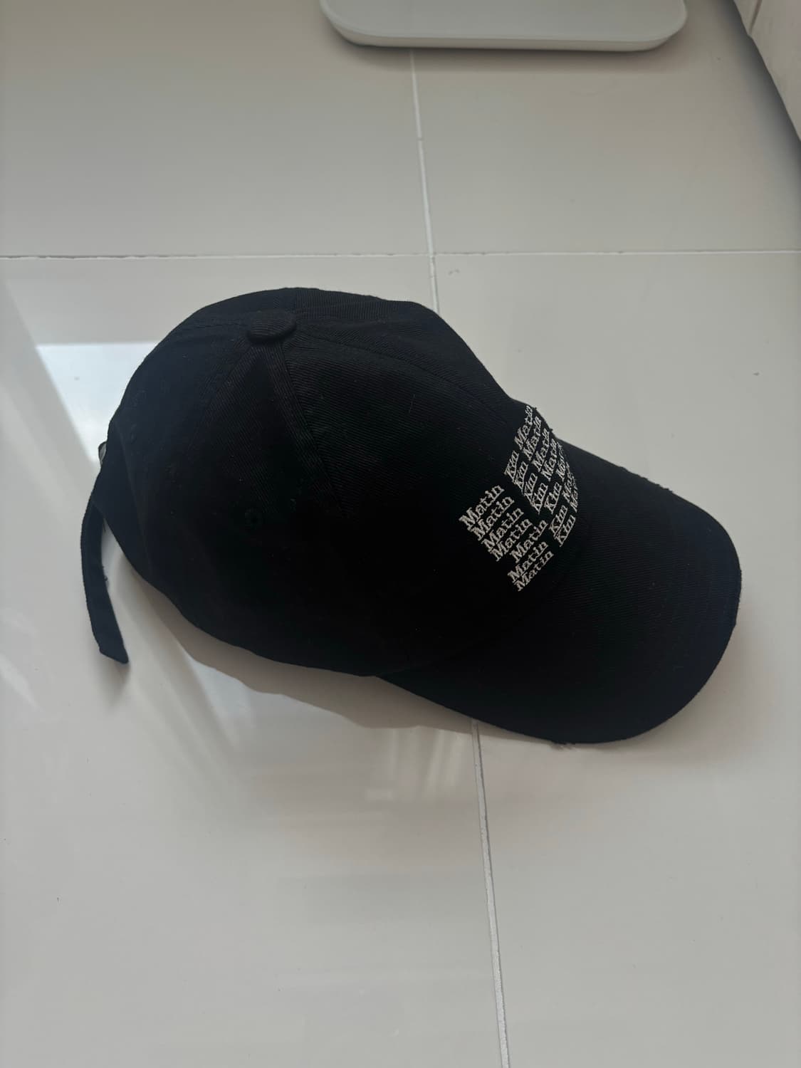 마뗑킴 레터링 모자 볼캡 블랙 상품이미지2