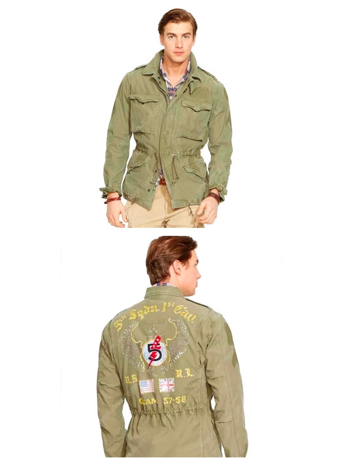 폴로 랄프로렌 5함대 괌탈환 M43 밀리터리 썬페이딩 필드 자켓 M 상품이미지4