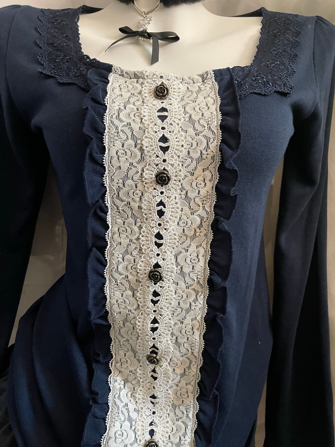 Axes femme top 엑시즈팜 네이비 탑 상품이미지3