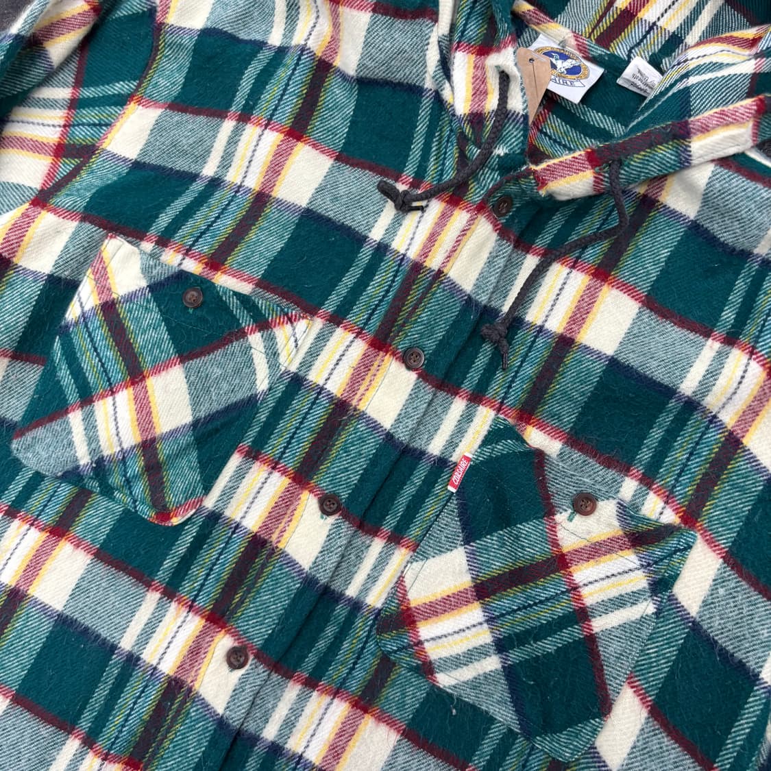 (100)빈티지후드체크플란넬셔츠 상품이미지3