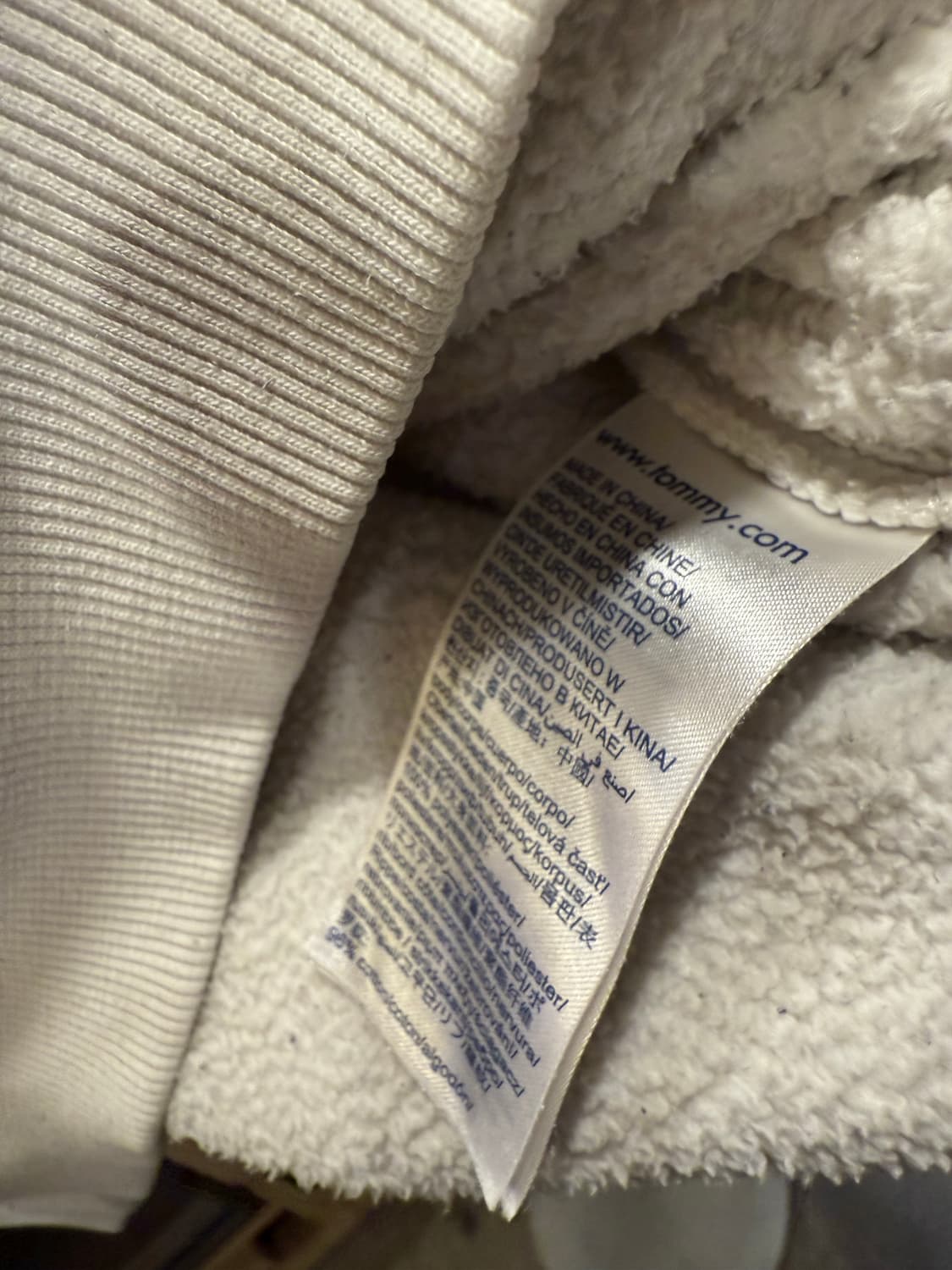 타미진스 후리스 후드티 화이트 상품이미지3