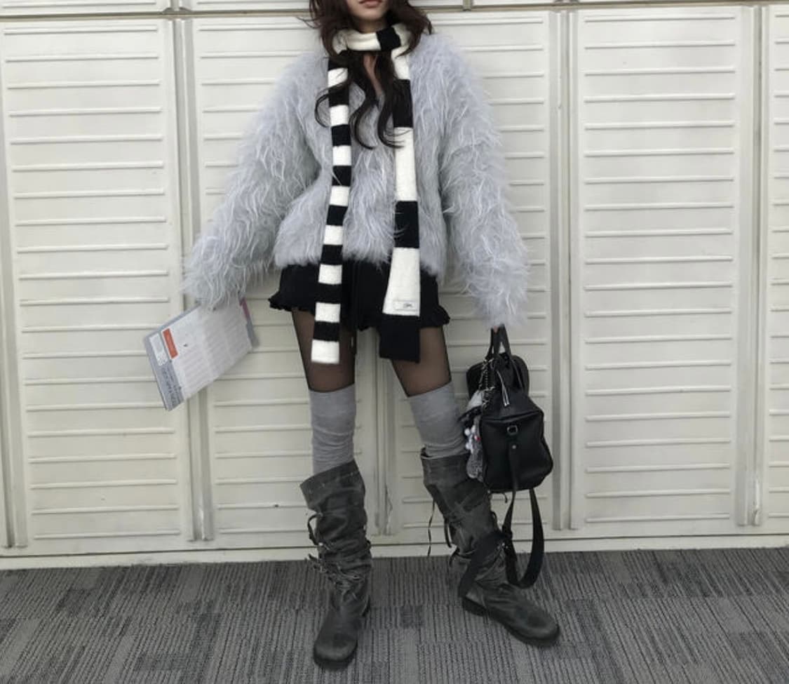 헤어리 퍼 가디건  상품이미지2