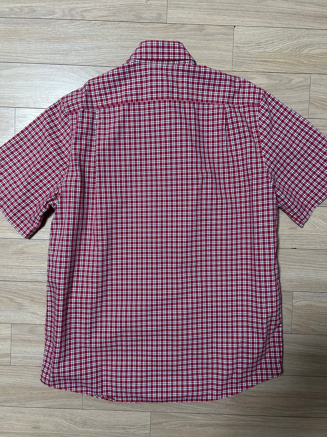 LL.bean 레드 체크 하프 셔츠 상품이미지2