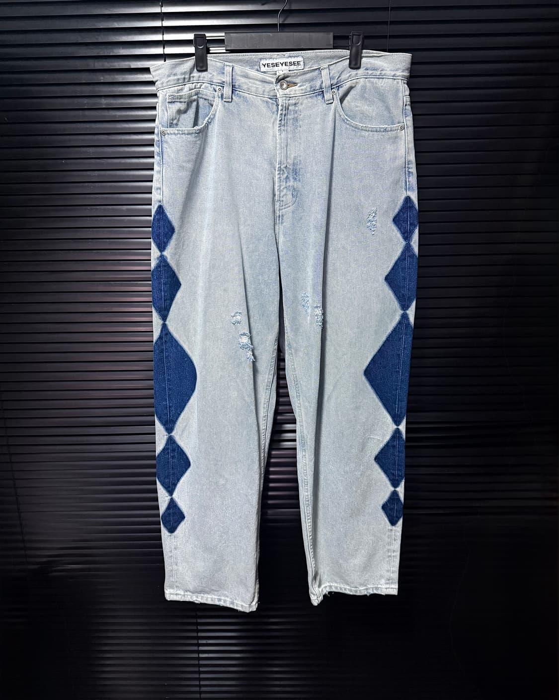 YESEYESEE 예스아이씨 연청 데님 마름모 워시드 L 100 35 상품이미지1