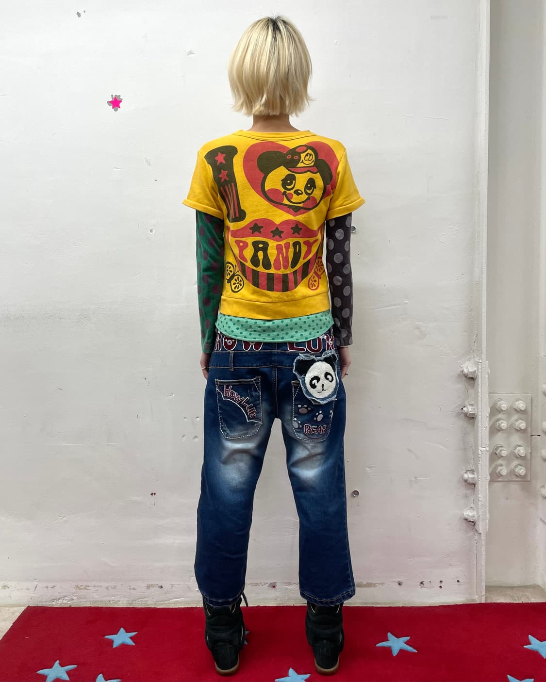 Kitch Panda Denim Washing Capri Pants  상품이미지2