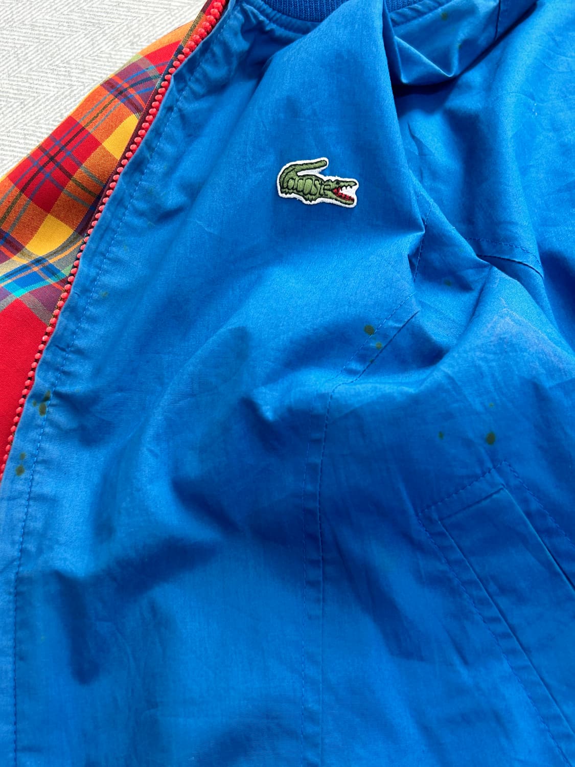 Vintage 라코스테 타탄체크 봄버 여성 95 상품이미지10