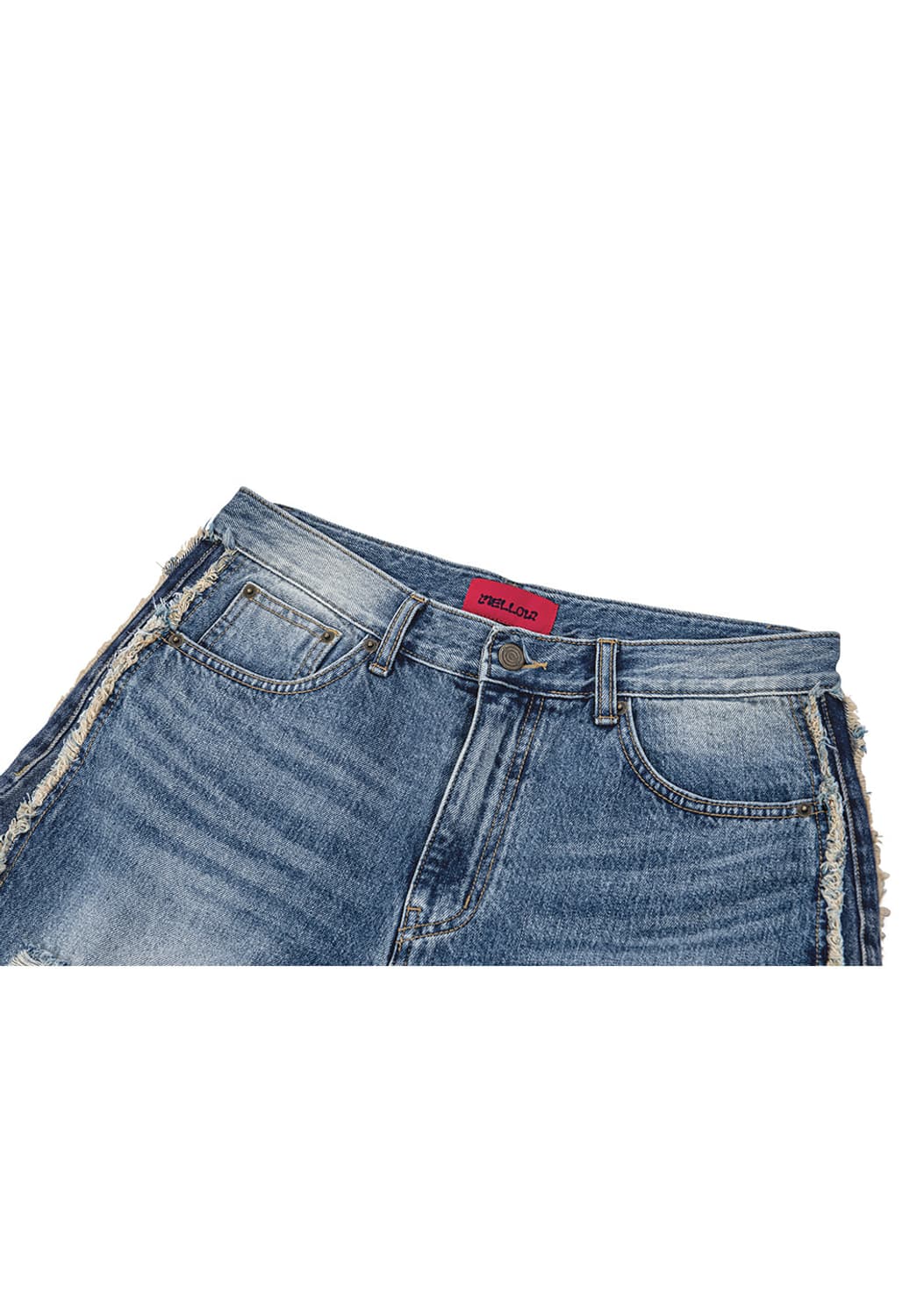 우알롱 멜로우 워싱 와이드 데님 상품이미지5