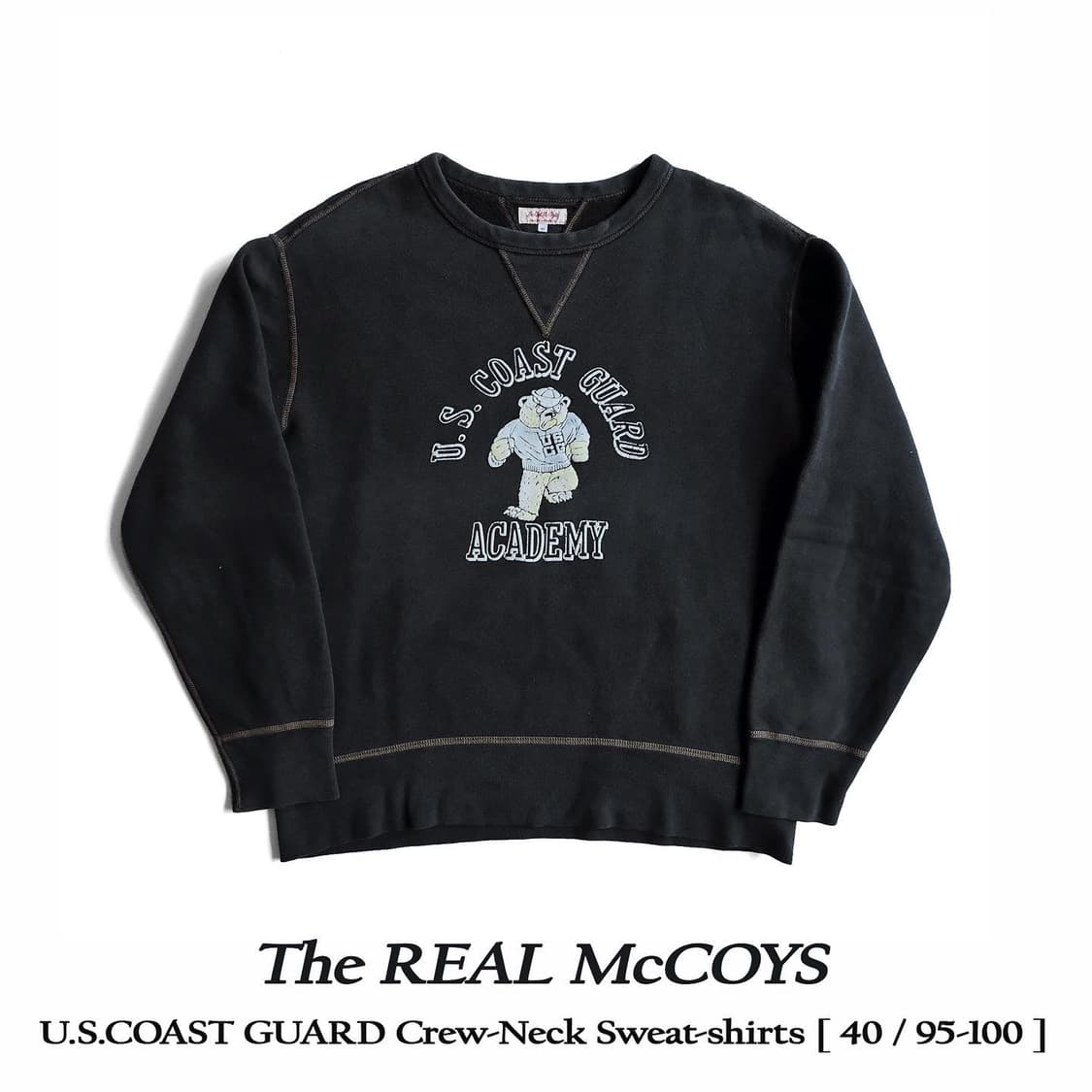 리얼맥코이 루프휠 스웻셔츠 40사이즈 맨투맨 상품이미지1