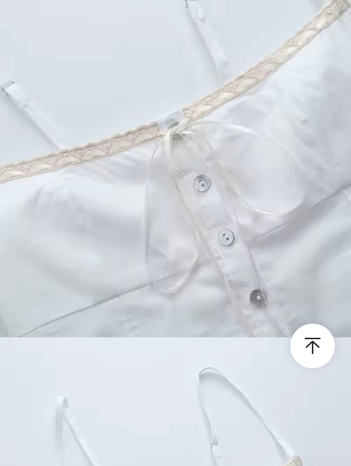 달천깔 발레코어 카하라 화이트 레이스리본 슬리브리스  상품이미지3